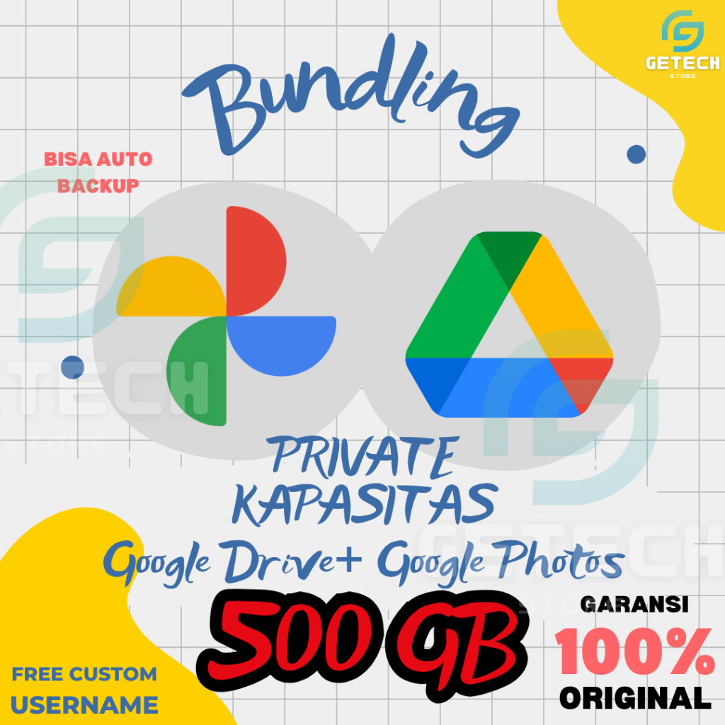 Google Drive Unlimited Max 500 GB PRIVATE Bonus Google Photos 500GB Lifetime Bergaransi