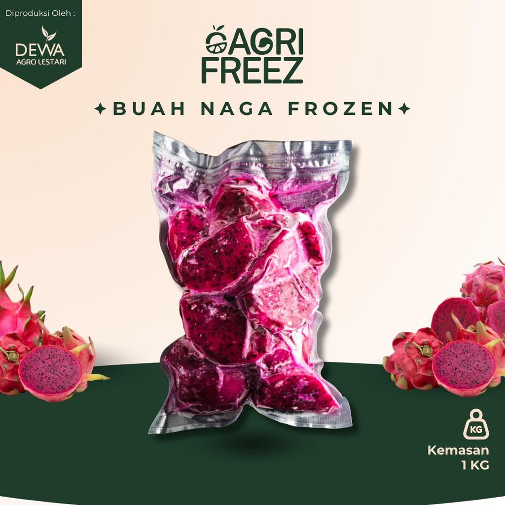 Frozen Fruit Buah Naga 1kg – Buah Beku Irisan untuk Jus & Smoothies | AGRIFREEZ