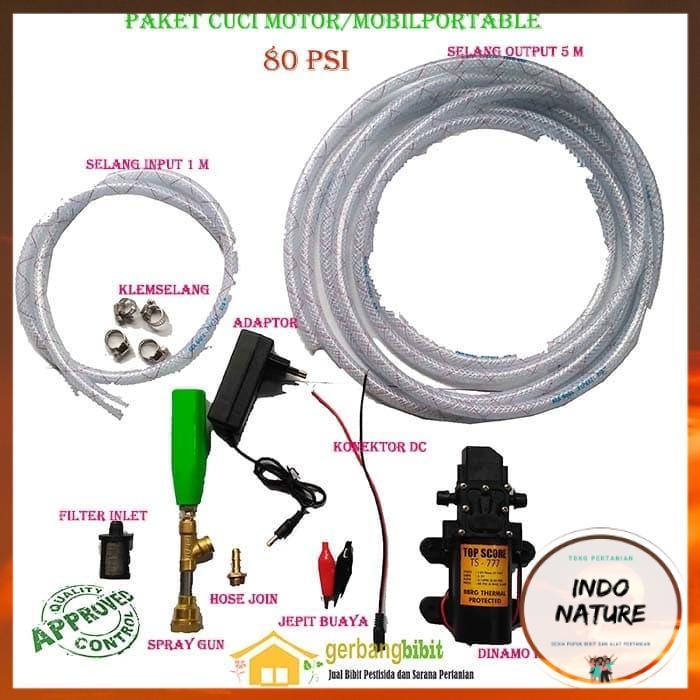 [ IndoNature ] Alat Steam Cuci Motor Salju Mobil Cuci Ac Doorsmer Portabel 80 Psi