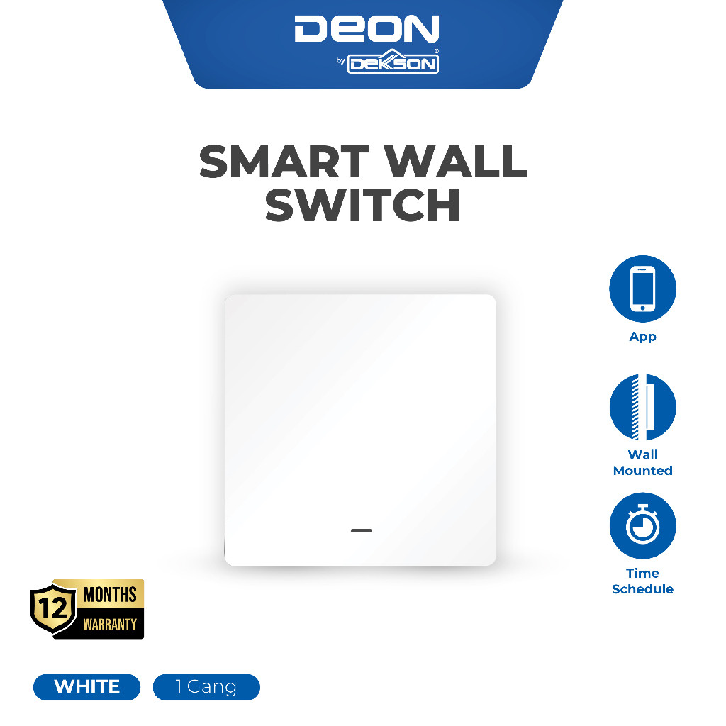 DEON Smart Wall Switch Netral | Saklar Dinding Pintar | Smart Wall Switch Netral