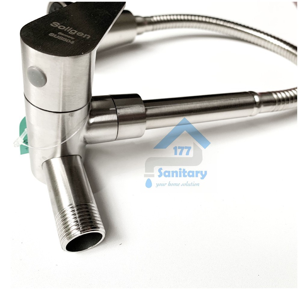 Kran Air Fleksibel Angsa TEMBOK Stainless 304 soligen 606ST-Keran air  SINK Dapur Kran wastafel flex