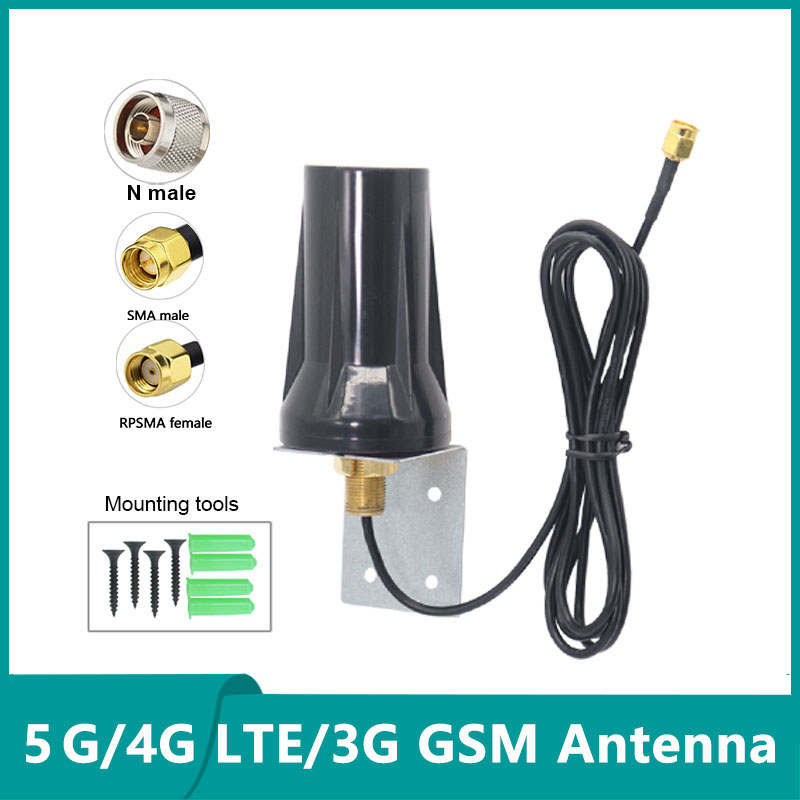 Outdoor and Indoor Antenna for Communication, IP67 Waterproof, 5G, 4G LTE, Full Band 600 ~ 6000Mhz, 
