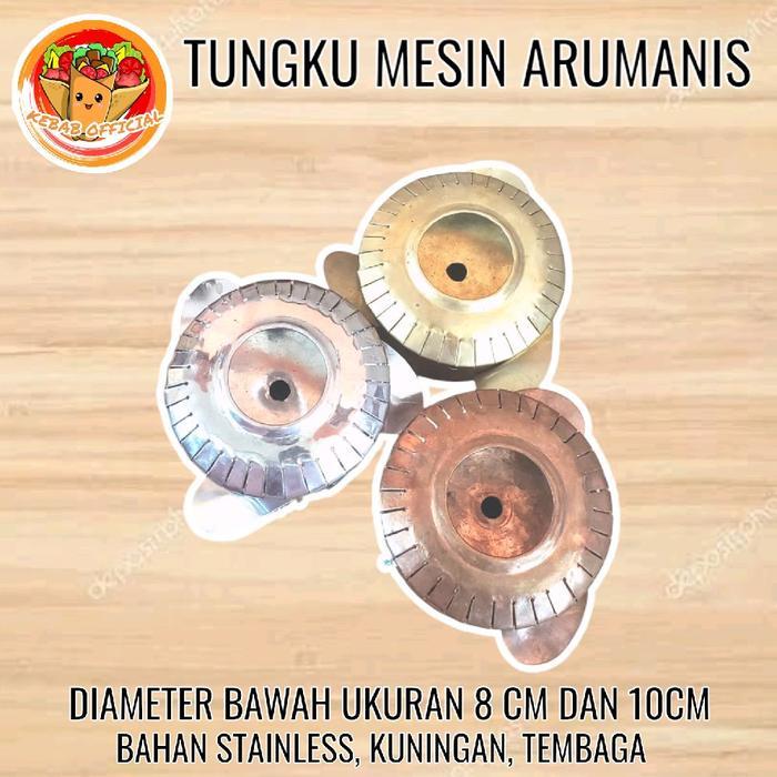 Promo Tungku Mesin Arumanis Bahan Stainless - Kuningan - Tembaga / Diameter 8 cm dan 10 cm - STAINLE