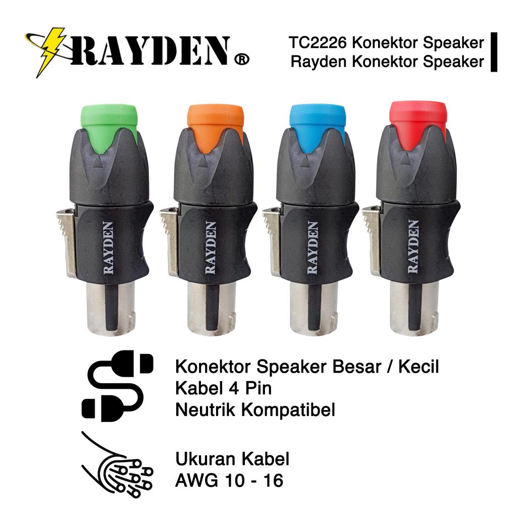 RAYDEN TC2226 Jack Socket Soket Konektor Connector Audio Speakon Spicon Neutrik Speaker Male 4 Pin R