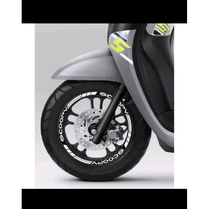Stiker velg Honda Scoopy all new 2020-2025 stiker velk scoopy ring 12 depan belakang