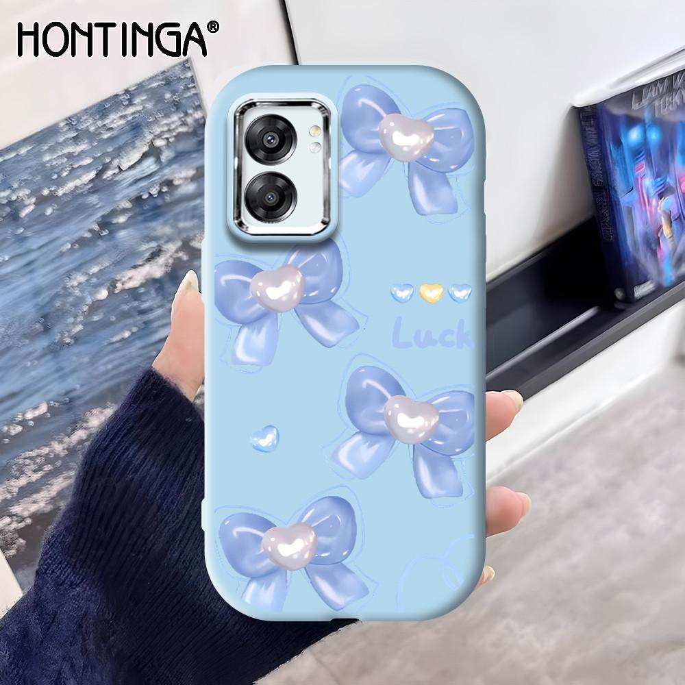 Hontinga Casing Hp Untuk OPPO A57 A77 A77S 2022 5G Silikon Cassing Softcase Bow Love 5339 Soft Kesin