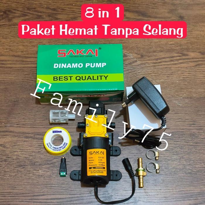 Alat cuci motor steam ac mobil Mesin pompa DC mini stim motor ac paket selang lengkap steam - TANPA 