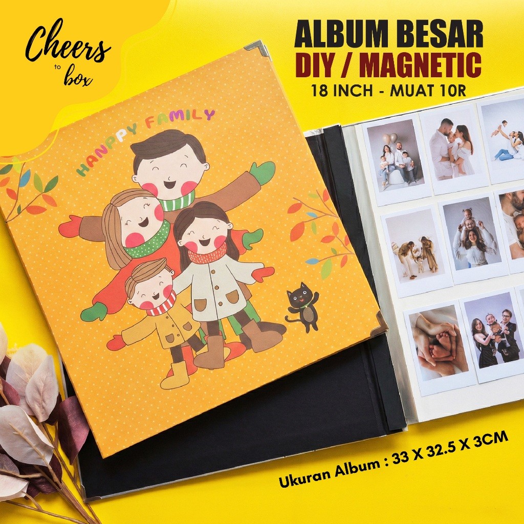 (citra0444) BUKU ALBUM DIY Besar / Tempat Foto Ukuran 2R Sampai 10R / Album Magnetic Tempel sesuai K
