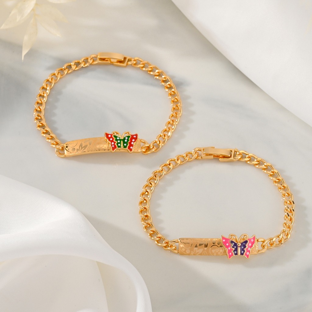 569B Gelang Anak Titanium Bangle Segar Bracelet Terbaru Perempuan Emas Bayi Muda Asli Laki Laki Lucu