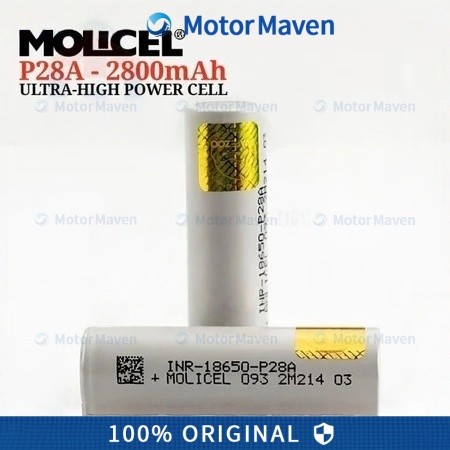 Baterai Molicel P26 P28 P42 18650 & 21700 Kapasitas Tinggi