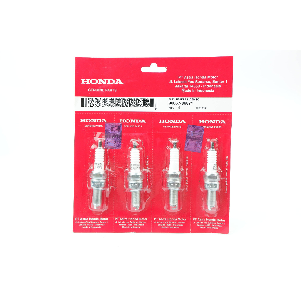 ori Busi Supra x 125 - Denso Honda U20EPR9  4 PCS taufiq onderdil motor