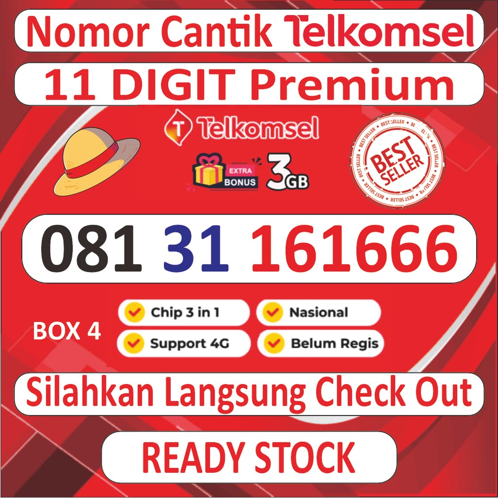 Nomor Cantik Telkomsel Simpati  11 Digit Murah Cantik Rapi Triple  -  Perdana Cantik Telkomsel Simpa