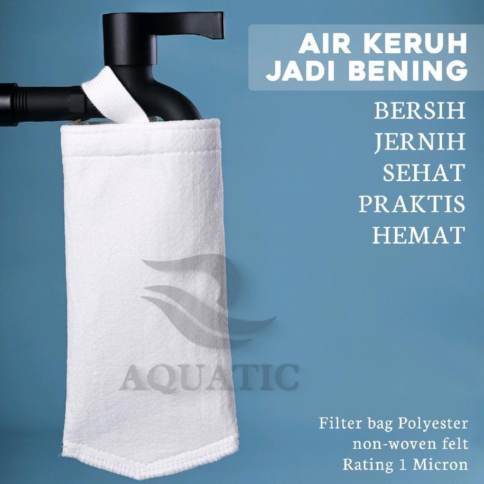 filter keran air kain saringan penjernih air 1 micron water purifier - 10 x 20