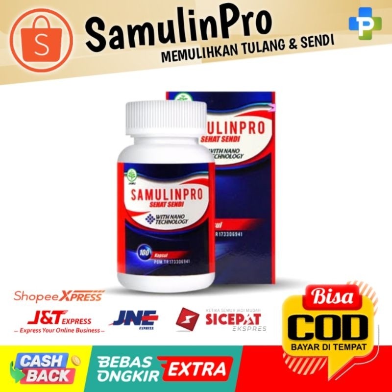 ( Terbaik) SamulinPro Herbal Sendi Tulang | Suplemen Penguat Persendian Lutut Encok Pegal | BPOM Res