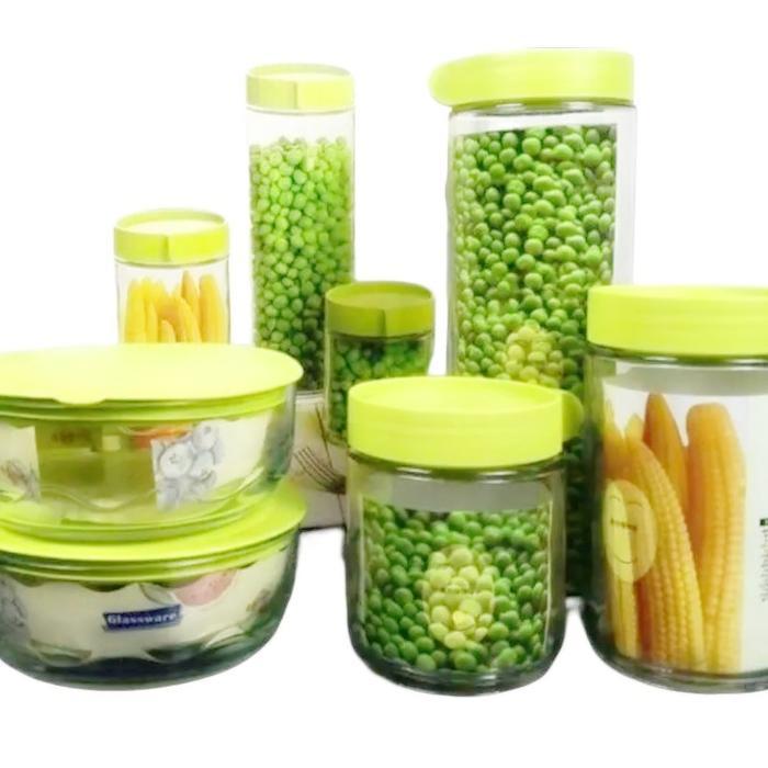 Food Container Glass Set / Wadah Saji Glass set 5 pcs