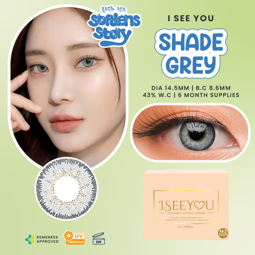 I See You Shade Grey Monthly Softlens Warna Bulanan