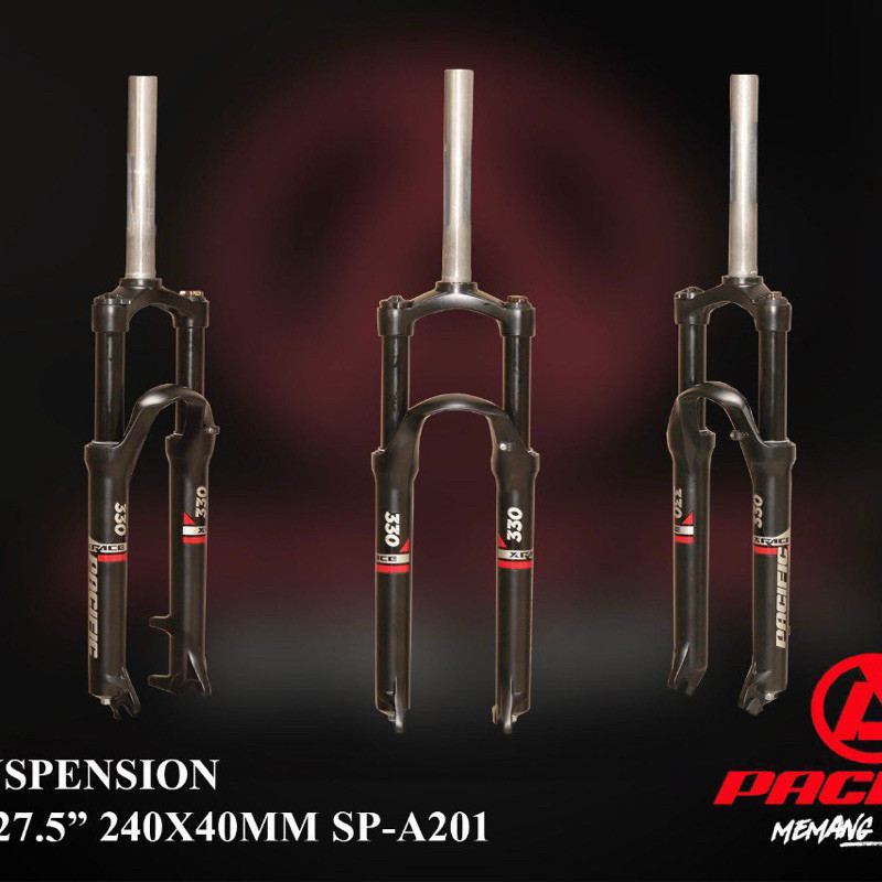 fork garpu pacific XRACE 330 oversize 28,6 ada kuncian sepeda mtb 27.5
