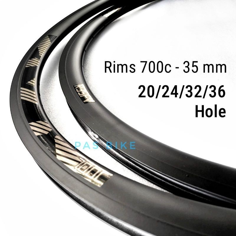 Rims 700c 3.5cm 36-32-24-20 Hole Oxo Alloy Velg Fixie Balap