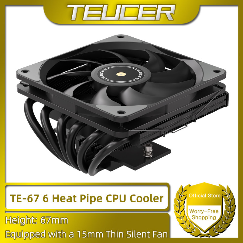 TEUCER TE-67 CPU Cooler 67mm Low Profile ITX ATX Case Air Cooling Raator for AM5 AM4 LGA1700 1200 20