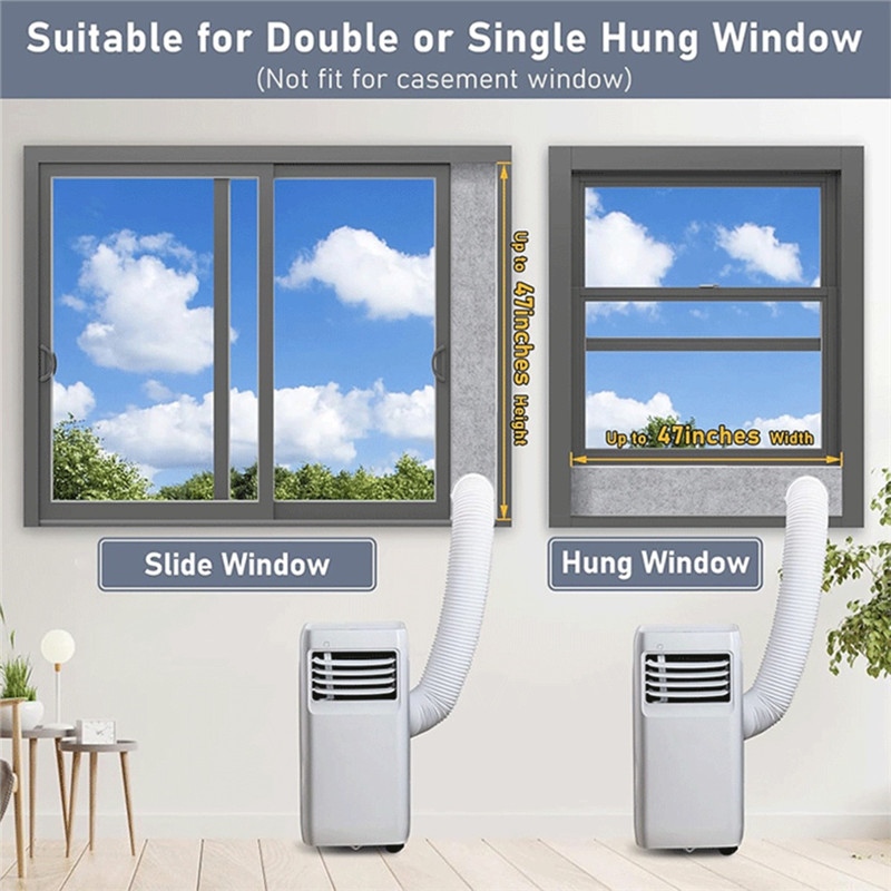 ABFU-Insulated Foam Panels For Portable AC Window Seal Kit, Sturdy & Thick Air Conditioner Insulatin
