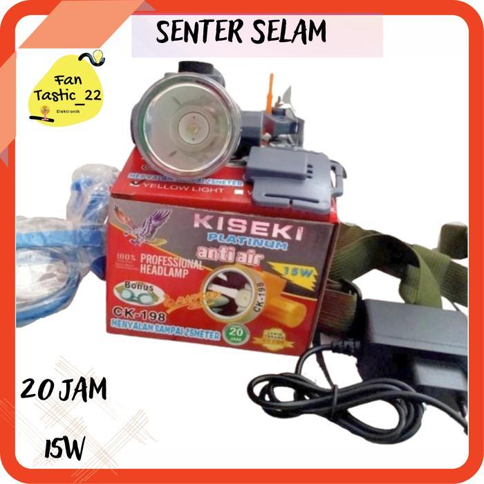 Senter Kepala Kiseki CK-198 Cahaya Putih & Kuning - Putih