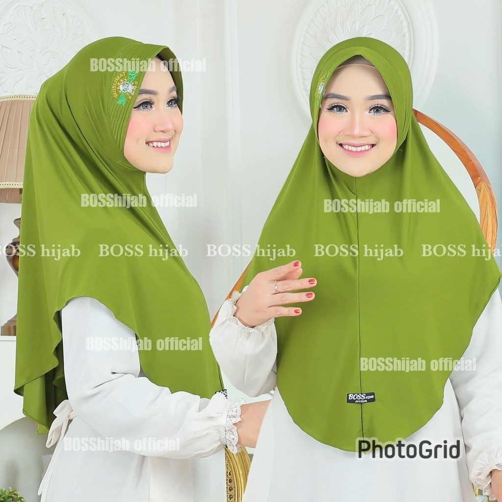 Hijab Bergo Instan Muslimat NU Jumbo L XL | Kerudung Muslimat