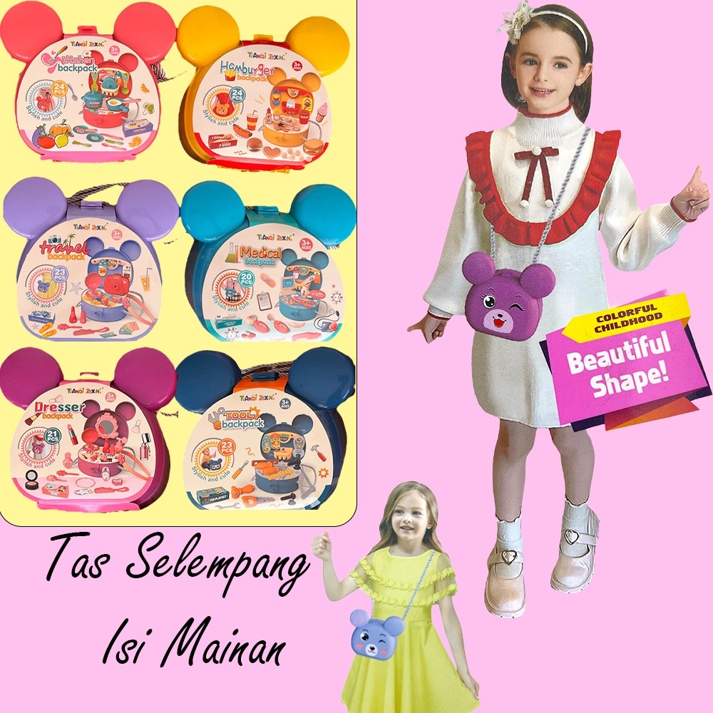 Tas Isi Mainan Anak / Tas Selempang Mainan Anak