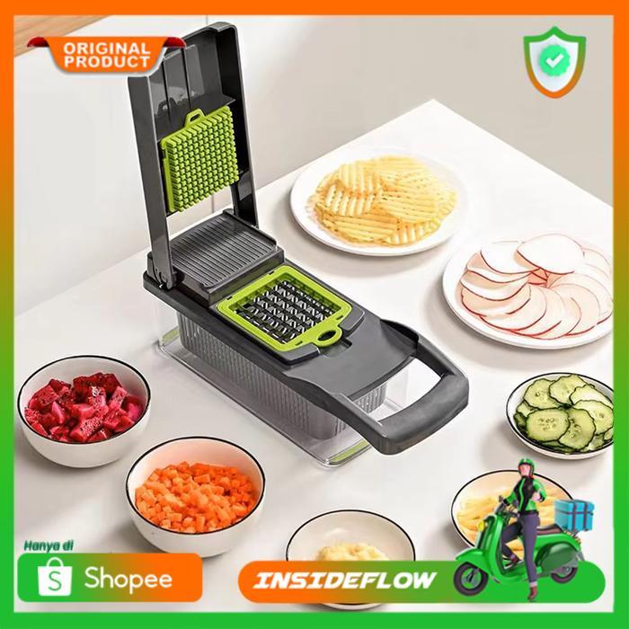 Potato chipper alat pemotong Stik kentang goreng pisau potong kentang Sayur wortel Bawang Kripik