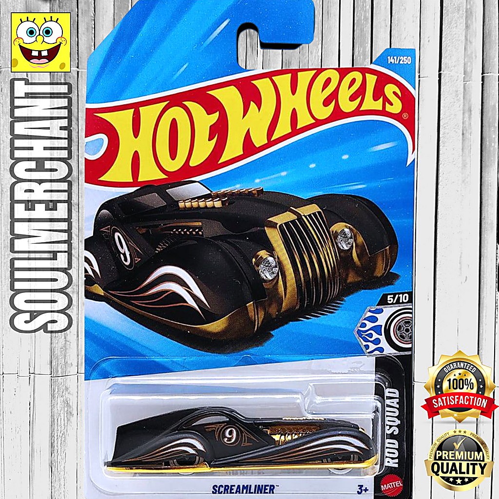 Hot Wheels Screamliner Hitam Diecast Mobil Hotrod Klasik