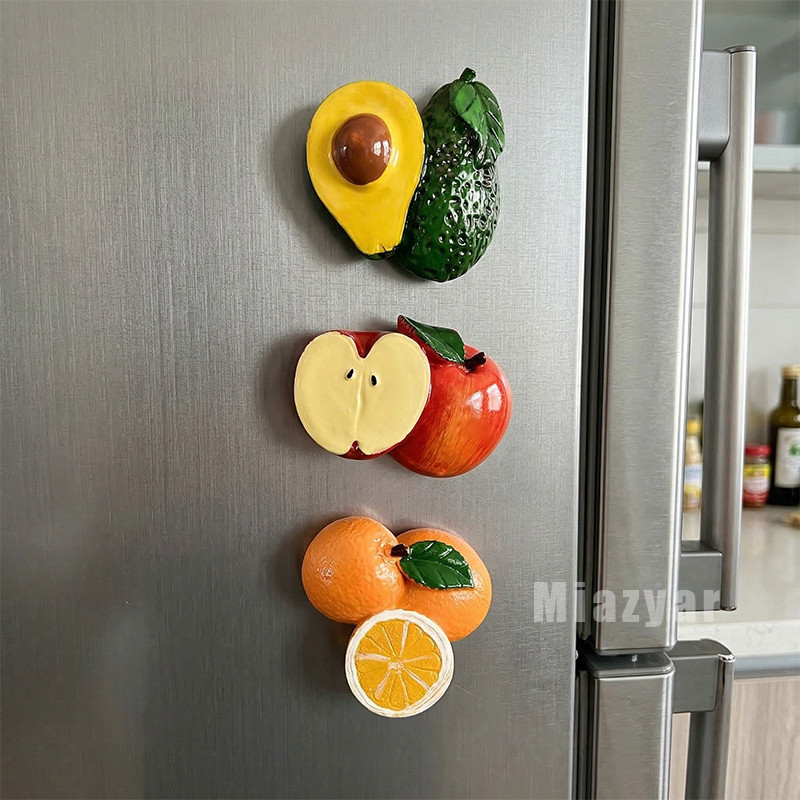 Magnet Tempelan Kulkas Buah-Buahan 3D / Dekorasi Magnet Kulkas Bentuk Buah/ Magnet Kulkas Lucu Unik 