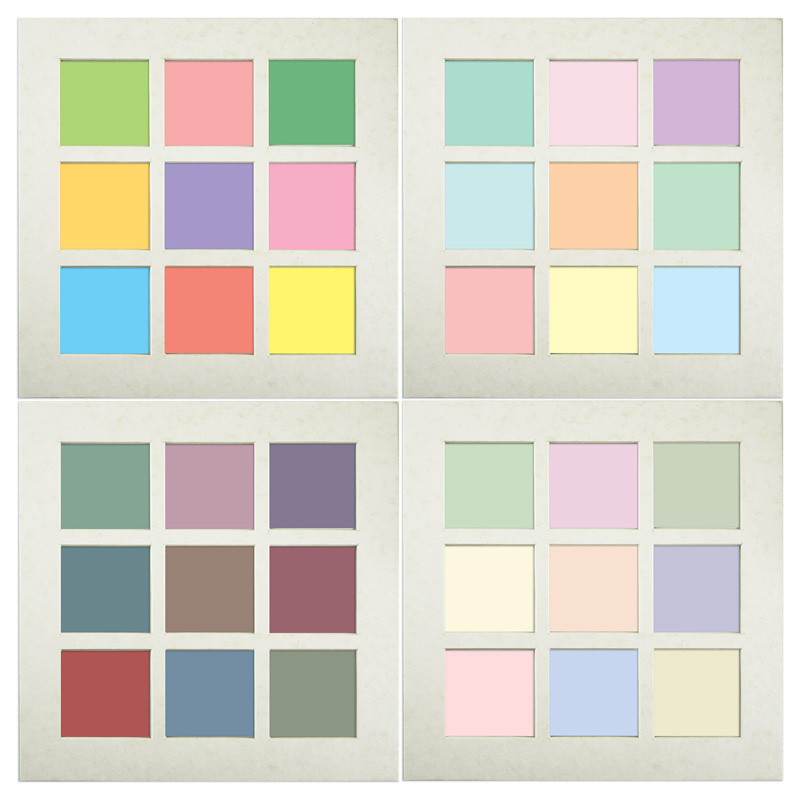 Art Paper, Nine square kit, 4 Nine square Card+ 4 back card, 19x19cm, good for making quilling proje