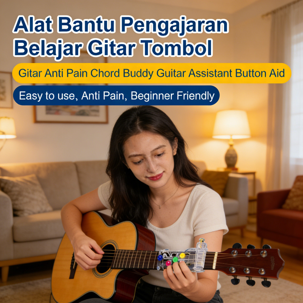 Guitar Assistant Aid Button Buddy Chord Anti Pain Tombol Belajar Gitar Pengajaran Alat