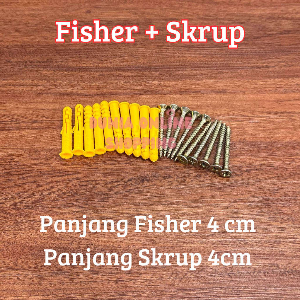 Skrup Baut + Fisher Panjang 4cm