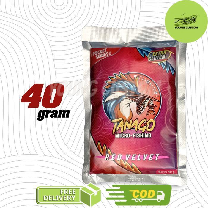 Tanago Red Velvet Plus Gluten  Tanago Red Velvet Micro Fishing - Pocket 40g -young