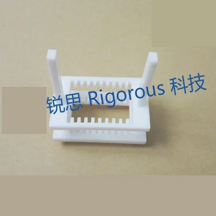 PTFE Flower Basket for Glass Washing, PTFE Cleaning Rack with Handle
