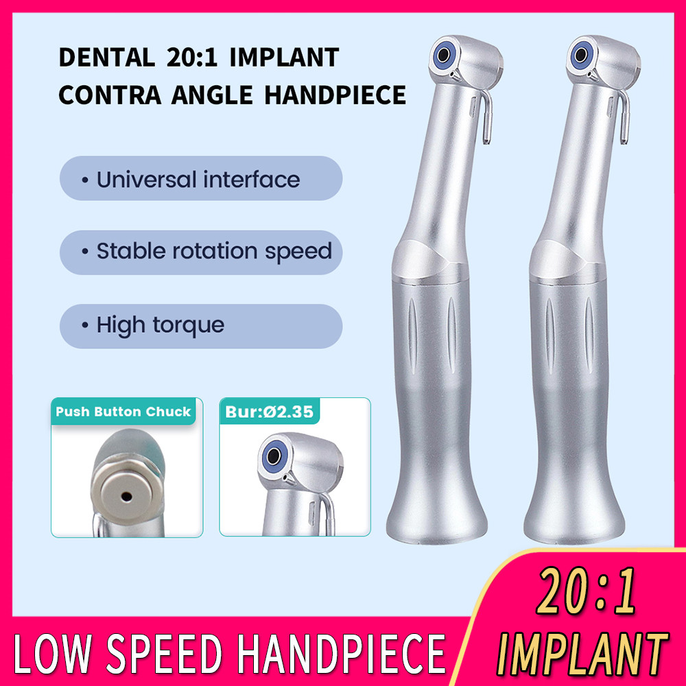 Handpiece Gigi untuk Implan 20:1 Kecepatan Rendah, Handpiece Sudut Kontra untuk Bedah, Turbin Udara,