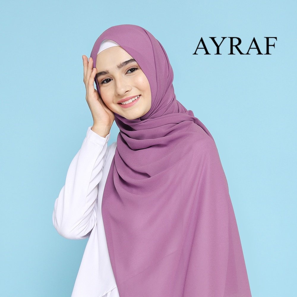hijab pashmina ceruty bebydoll armani jahit tepi size 180x75/jilbab kerudung panjang pashmina ceruty