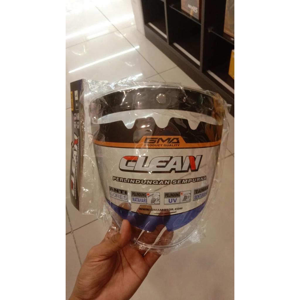 Visor Snap Flip Up by GMA Kaca Helm Bogo Bell Custom 500 Arai Classic Mod Clear Dark Smoke