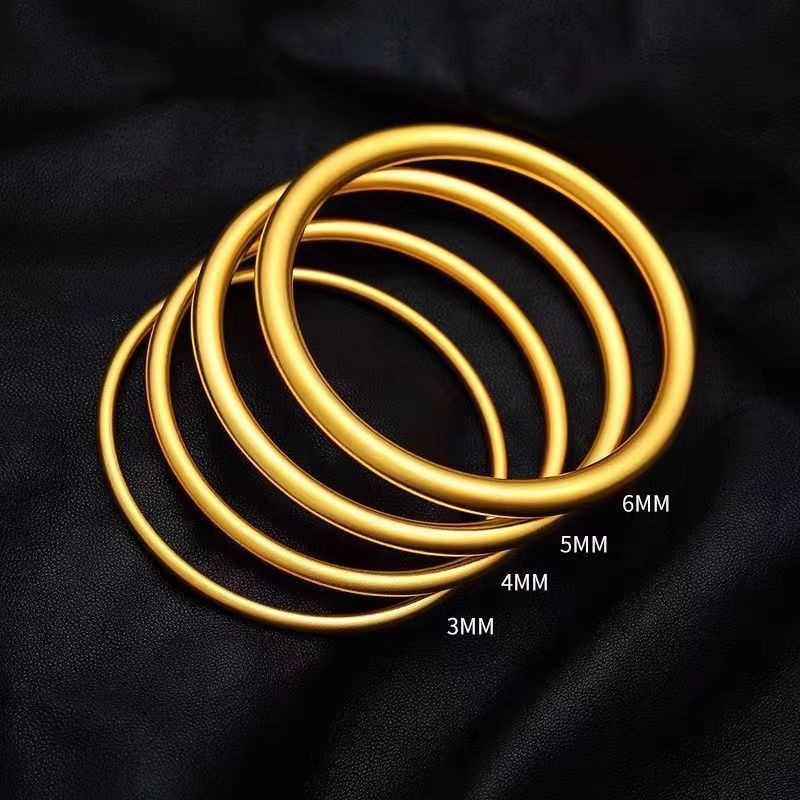 Gelang Vietnam pasir emas gelang wanita warisan kuno gelang simulasi emas gelang cincin polos padat 