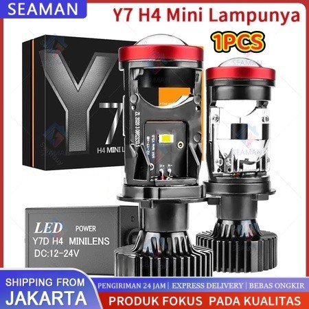 Projie Led Mobil Mini Projie Y7D H4 Mobil Super Terang Lampu Led Mobil Utama Kabut Headlamp Lampu Mo