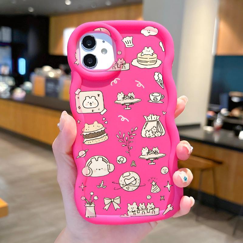 Case Hp For Iphone 11 Pro Max 12 13 Casing Cute Motif Kartun Soft Bumper Terbaru