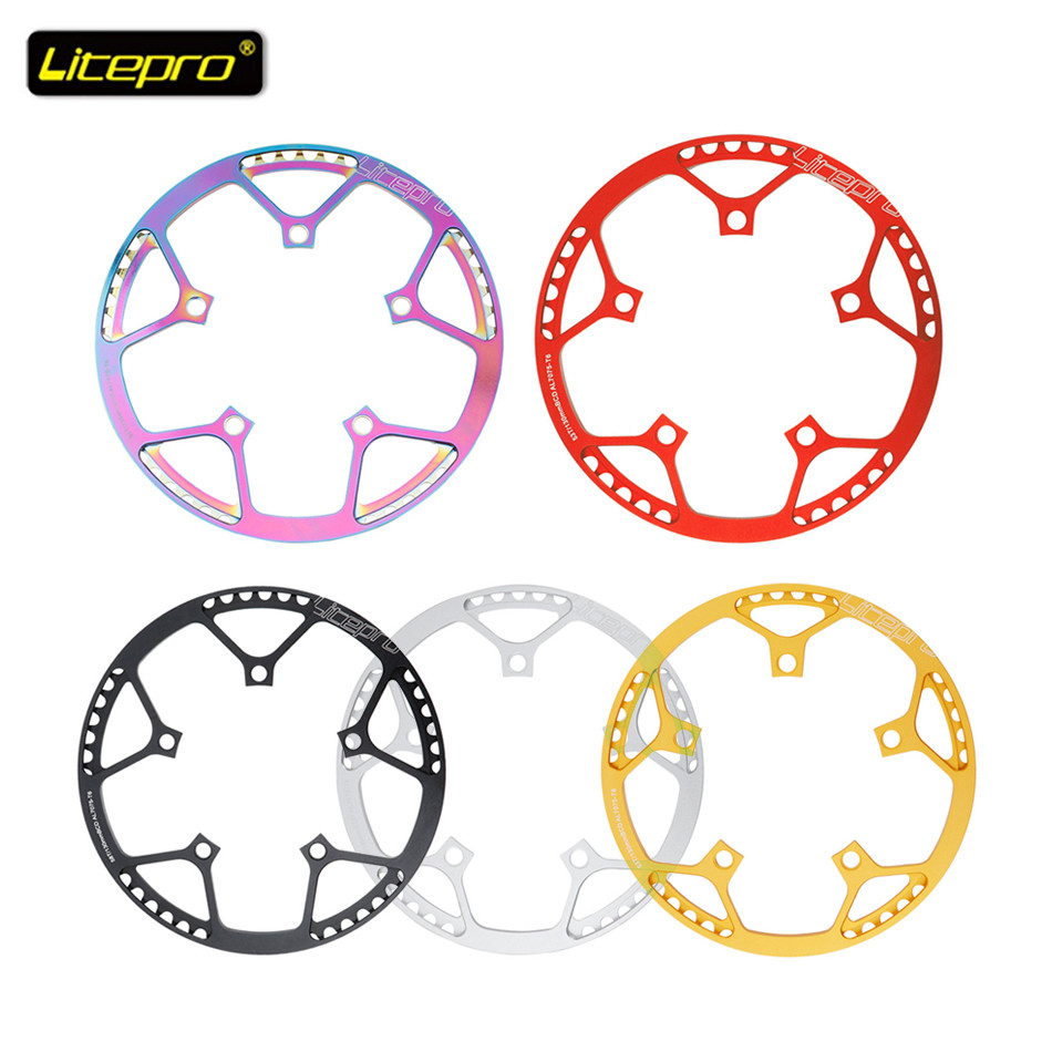 Litepro BMX Bicycle BCD130 Single Disc Gear Round Plate Crank 45/47/53/56/58T Chainring Crank Sepeda