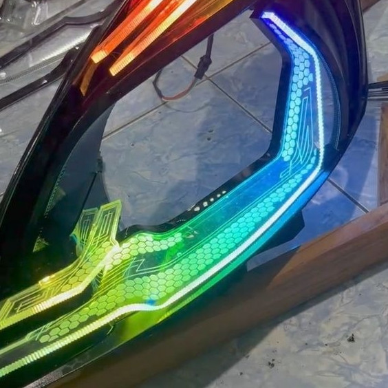 Slimframe.id Slim Frame Mobil Suzuki Ertiga Akrilik 6mm RGB LED Alis Cakar DRL Premium Aplikasi HP