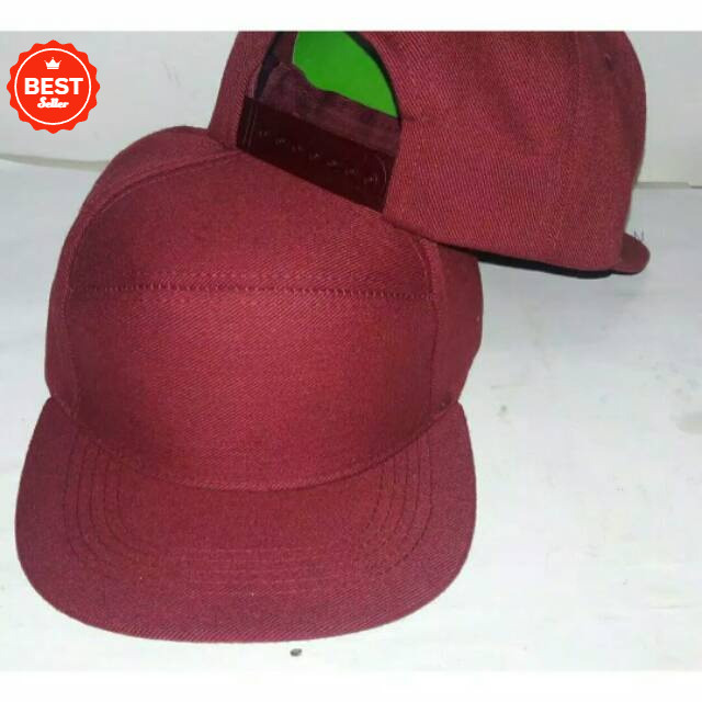 Topi Snapback polos 5 panel harga murah