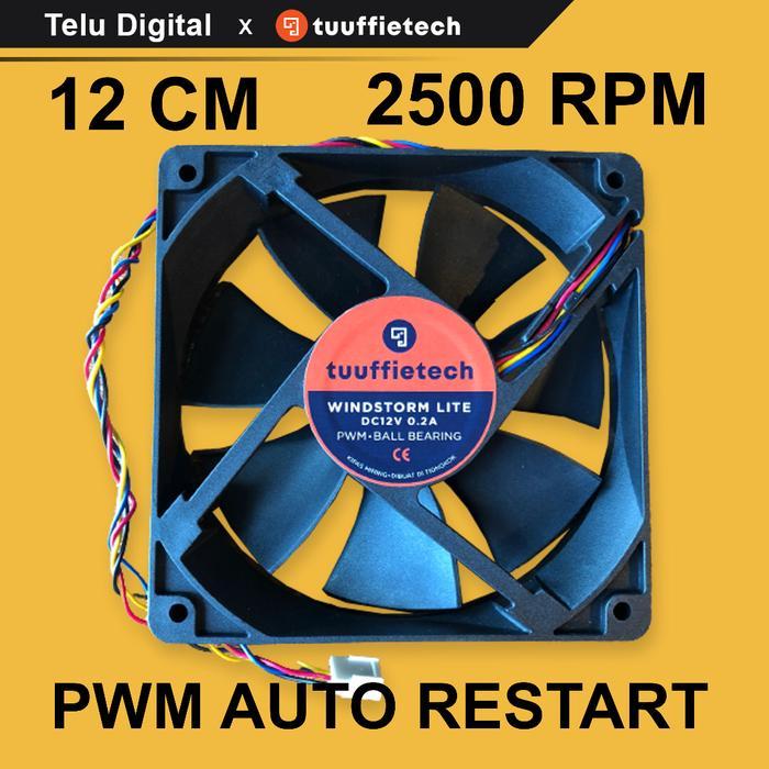 Mining Fan - Tuuffietech Windstorm Lite 12cm Fan PWM Kipas Komputer