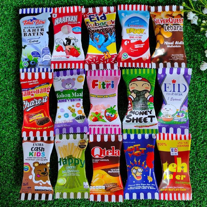 MUMPUNG PROMO50 PCS MIX 5 MOTIF AMPLOP PERMEN | Amplop Lebaran Permen Viral - Amplop THR Unik Gratis