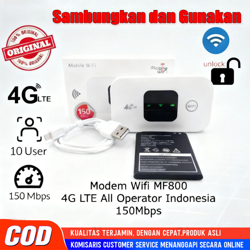 COD Mifi Modem Wifi 4G Unlock Operator Perdana Telkomsel 150 Mbps 4G Portable Mobile Wifi Usb Mobile