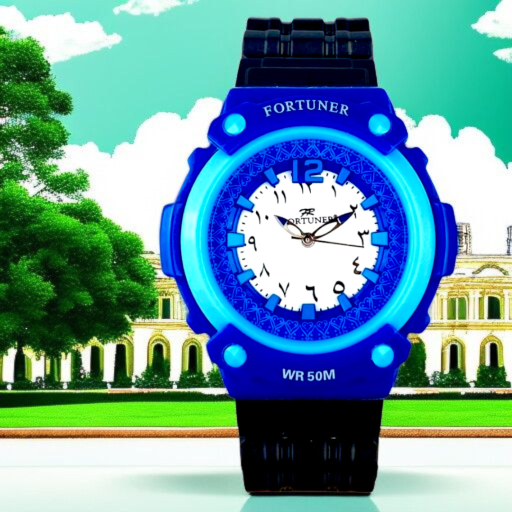 Jam Tangan Anak Analog Angka Arab Quartz Tahan Air 50M Rubber Ringan Edukatif Cowok Cewek