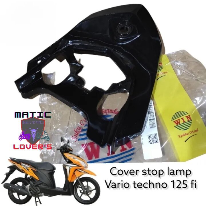 cover center rear cover stop tail sambungan body belakang vario techno 125 fi old kzr merk win