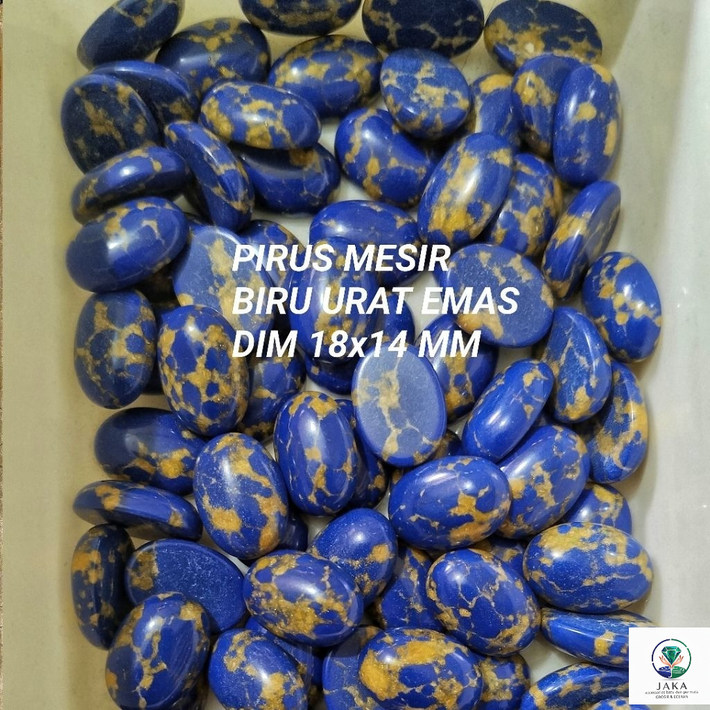 BATU PIRUS MESIR BIRU URAT EMAS